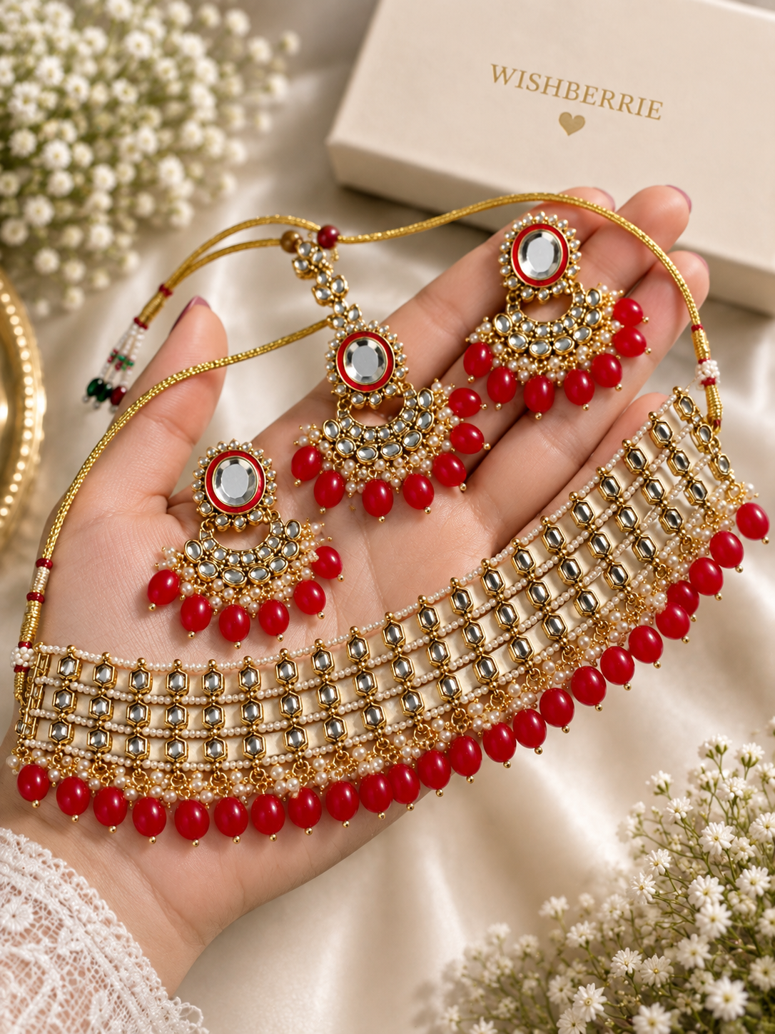 Regal Red Choker Set