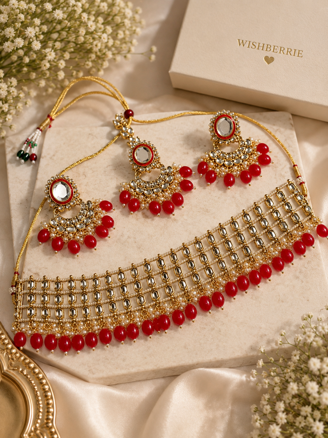 Regal Red Choker Set