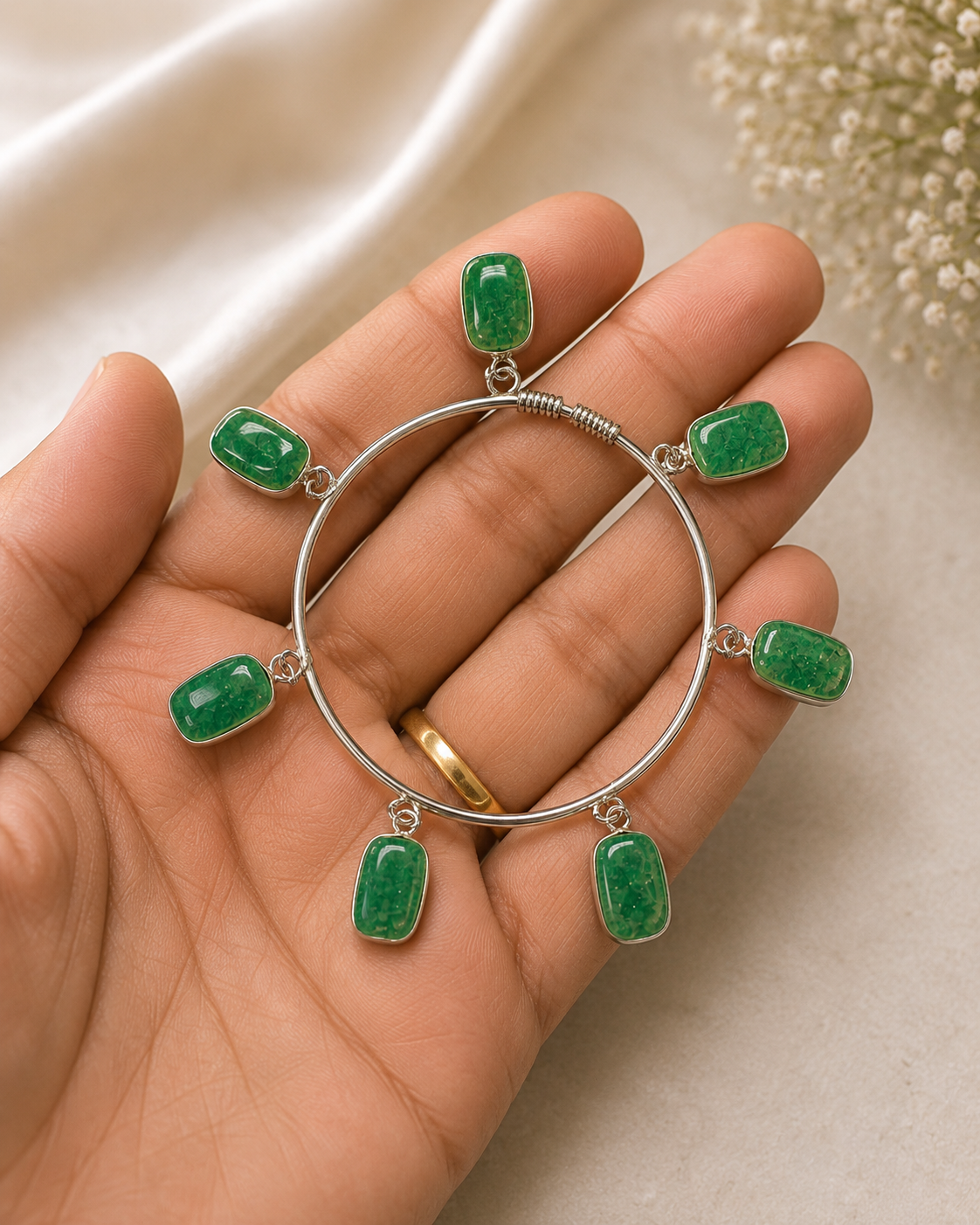 Emerald Cascade Bracelet