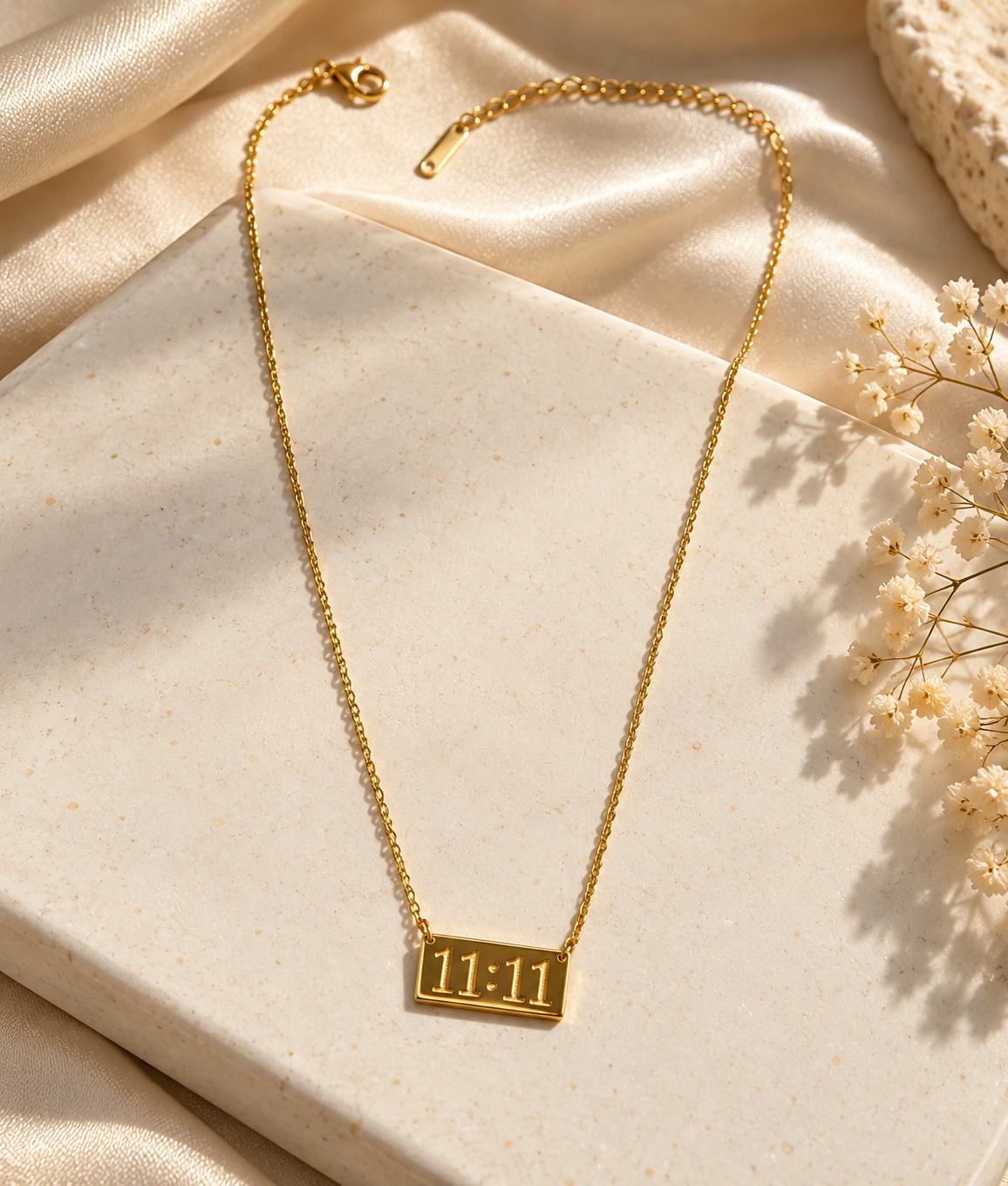 11:11 Rectangle Pendant Necklace for Women | Minimalist Everyday Jewelry