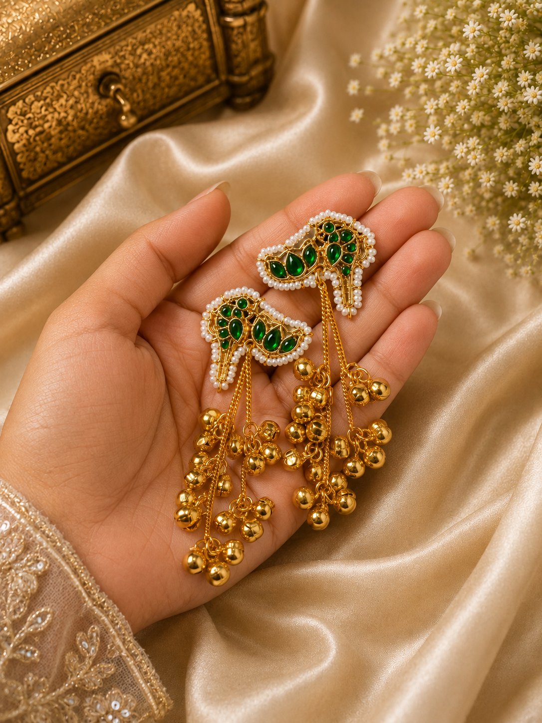 Emerald Noor Danglers