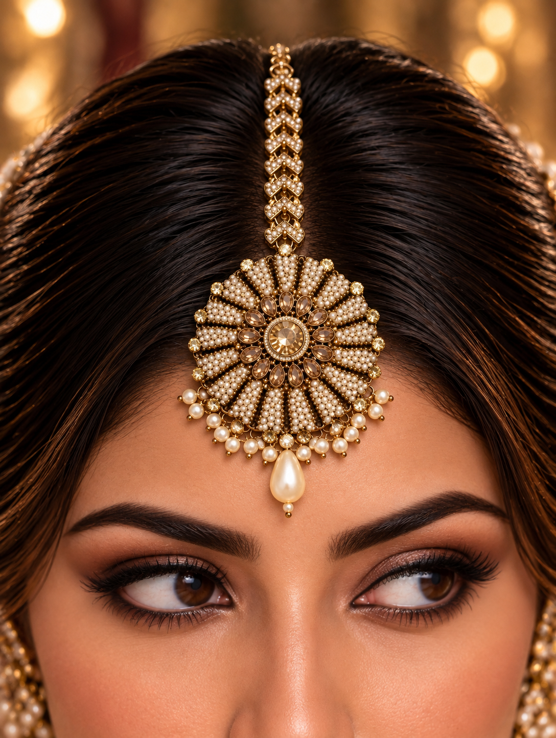 Royal Pearl Mandala Maangtikka