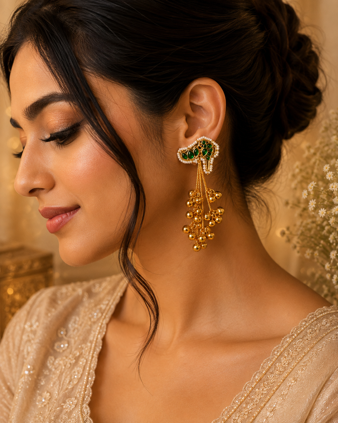 Emerald Noor Danglers