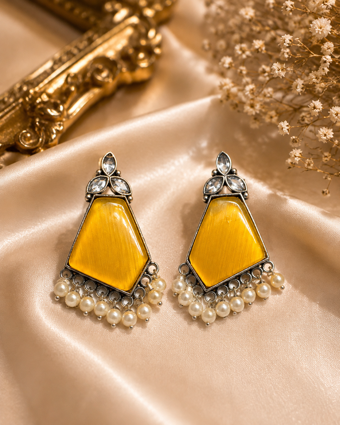 Red Luxe Drop Earrings