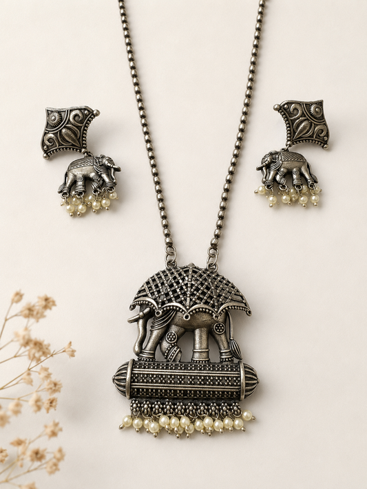 Royal Elephant Necklace Set