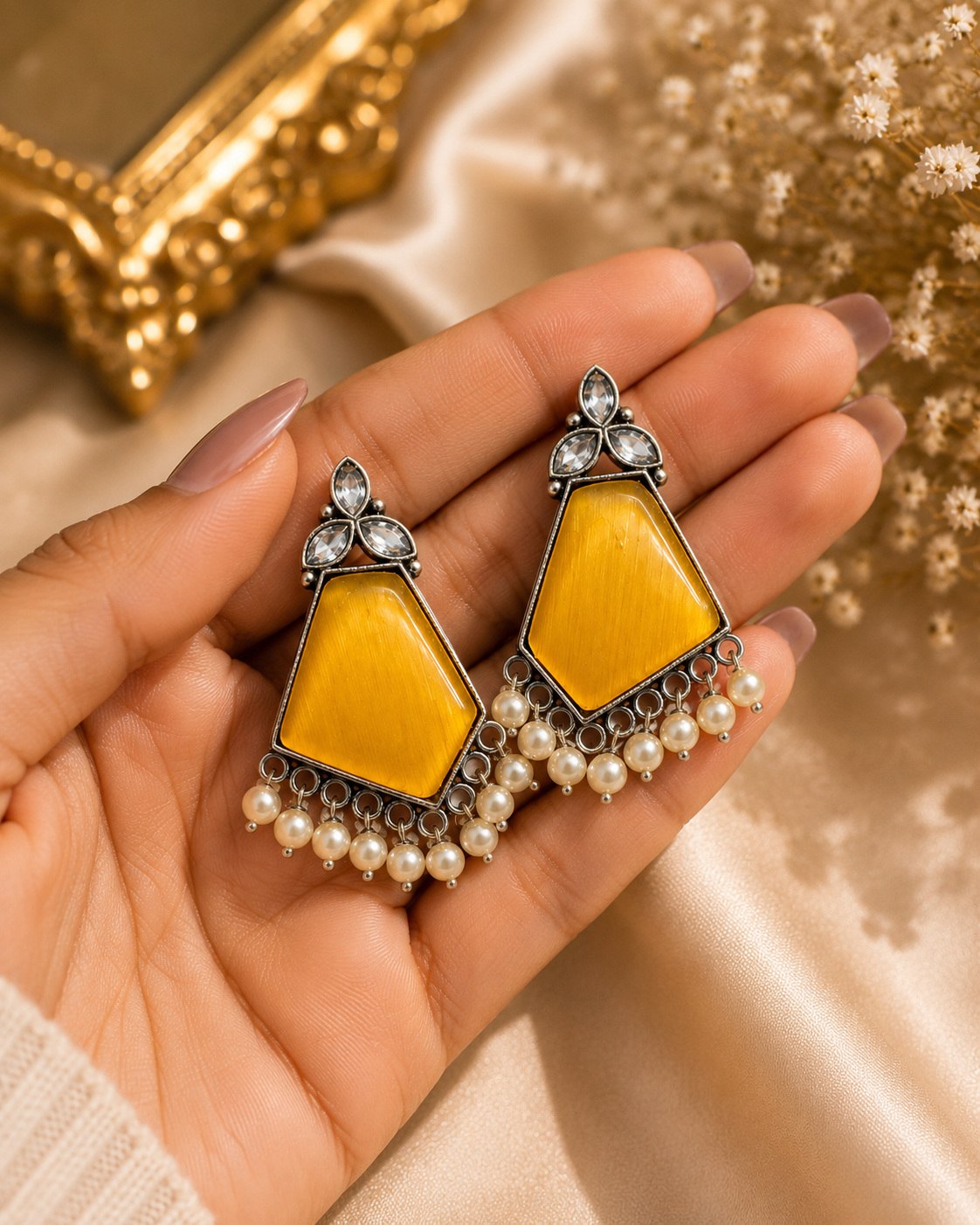 Red Luxe Drop Earrings