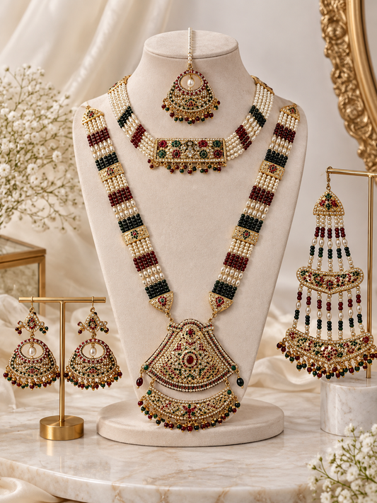 Nawabi Hyderabadi Jadau Bridal Jewellery Set